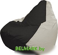 Кресло-мешок Flagman Груша Супер Мега 4XL Г5.1-392 (черный/белый) - фото