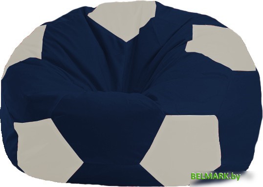 Кресло-мешок Flagman Мяч Стандарт М1.1-500 (темно-синий/белый) - фото