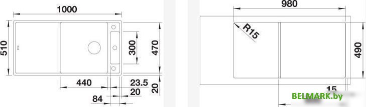 Кухонная мойка Blanco Axia III XL 6 S 527052 - фото2