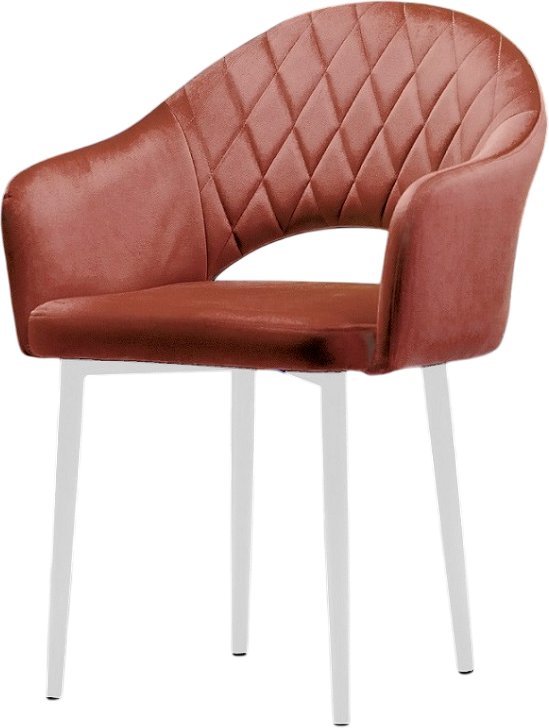 Стул Памир София F62 Поворотный (розовый/белая опора) - фото