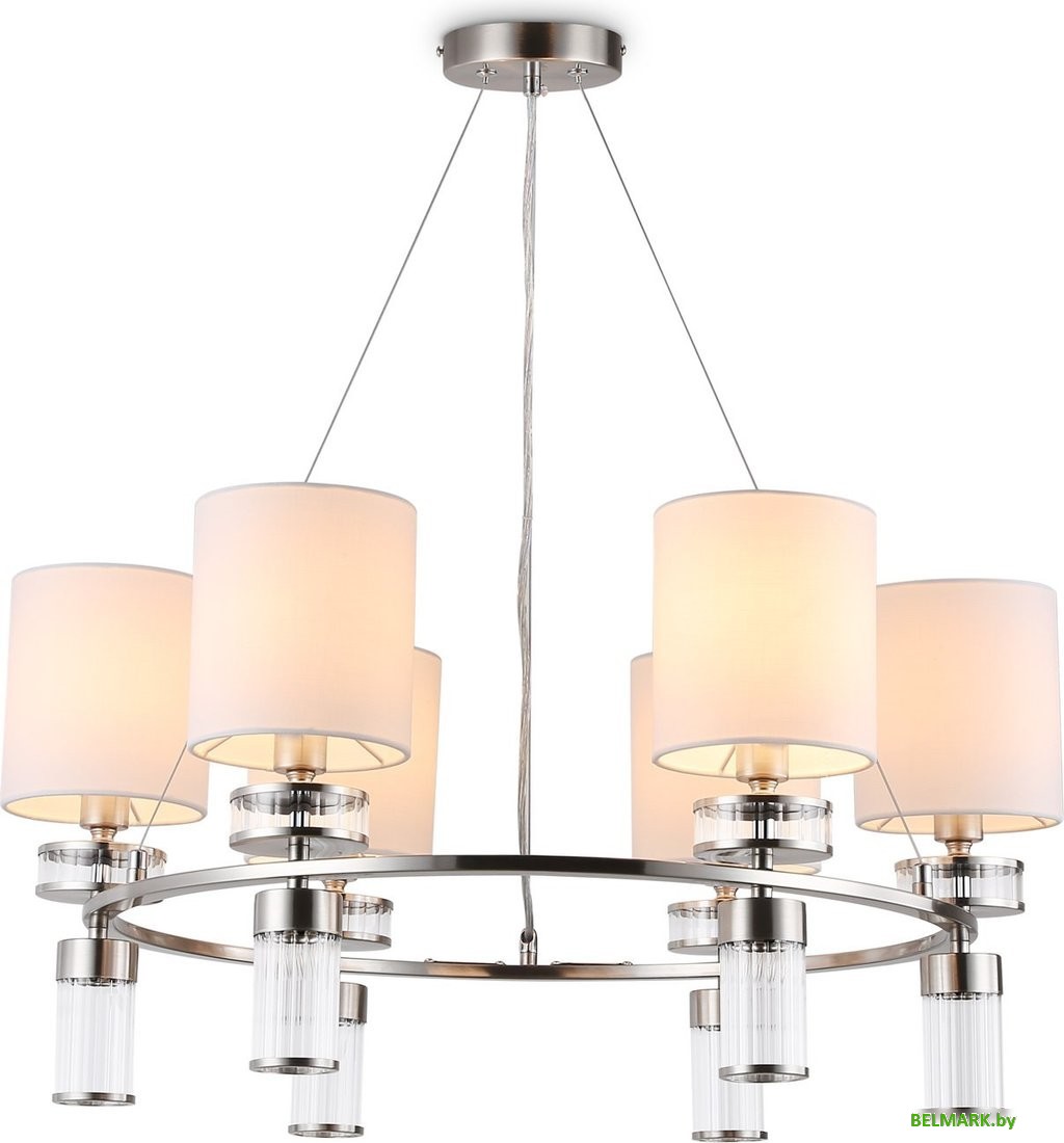 Подвесная люстра Ambrella LH71291/6 SN/WH (никель/белый) - фото2