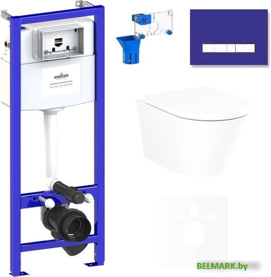 Унитаз Lavinia Boho Relfix Biore Compacto Rimless 7 в 1 75110156 (фиолетовый стекло) - фото