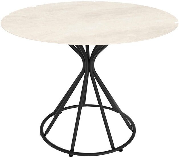 Кухонный стол Sheffilton SHT-TU4-1/TT21-6 90 керамика (черный муар/песчаное облако) - фото