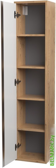 ЗОВ Шкаф-пенал Парма 150 PP150LHO0MBPMC1A (дуб/черный) - фото2