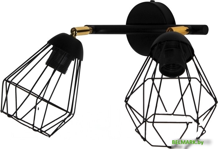 Спот Элетех Кристаль 521 НББ 01-2х60-113 Е27 1005405215 (черный муар) - фото