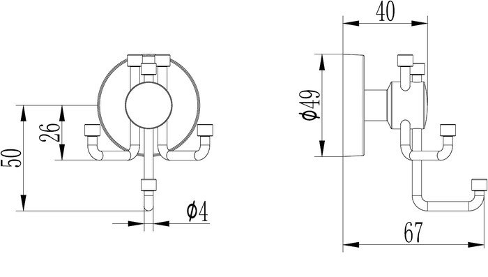 Крючок для ванны Ledeme L1705-3 - фото2