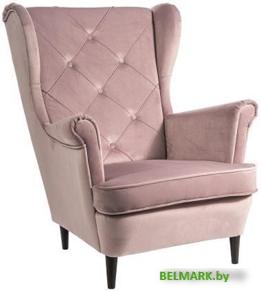 Интерьерное кресло Signal Lady Velvet Bluvel 52 (античный розовый) - фото