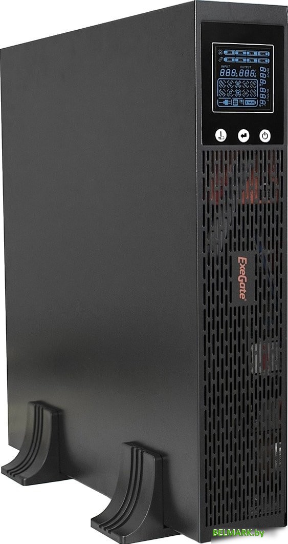 Источник бесперебойного питания ExeGate SinePower UHB-1000.LCD.AVR.C13.RJ.USB.2U - фото