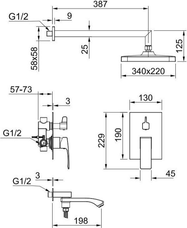 Душевая система Raglo R01.27.03 - фото2