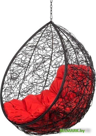 Подвесное кресло BiGarden Tropica BS без стойки (черный/красный) - фото