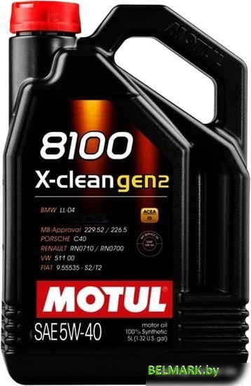 Моторное масло Motul 8100 X-clean gen2 5W-40 5л - фото