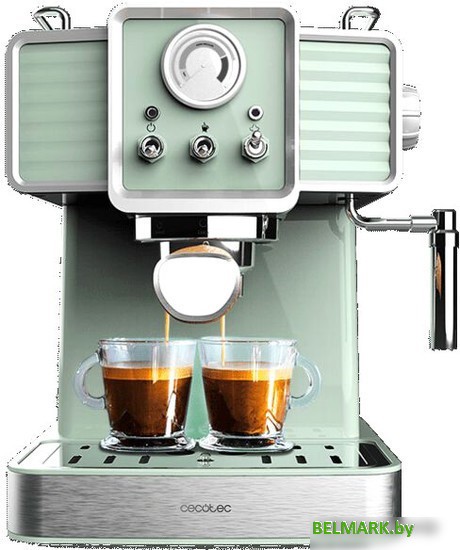 Рожковая помповая кофеварка Cecotec Power Espresso 20 Tradizionale Light Green - фото