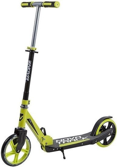 Самокат Novatrack Polis 200P.POLIS.GN9 (черный/зеленый) - фото
