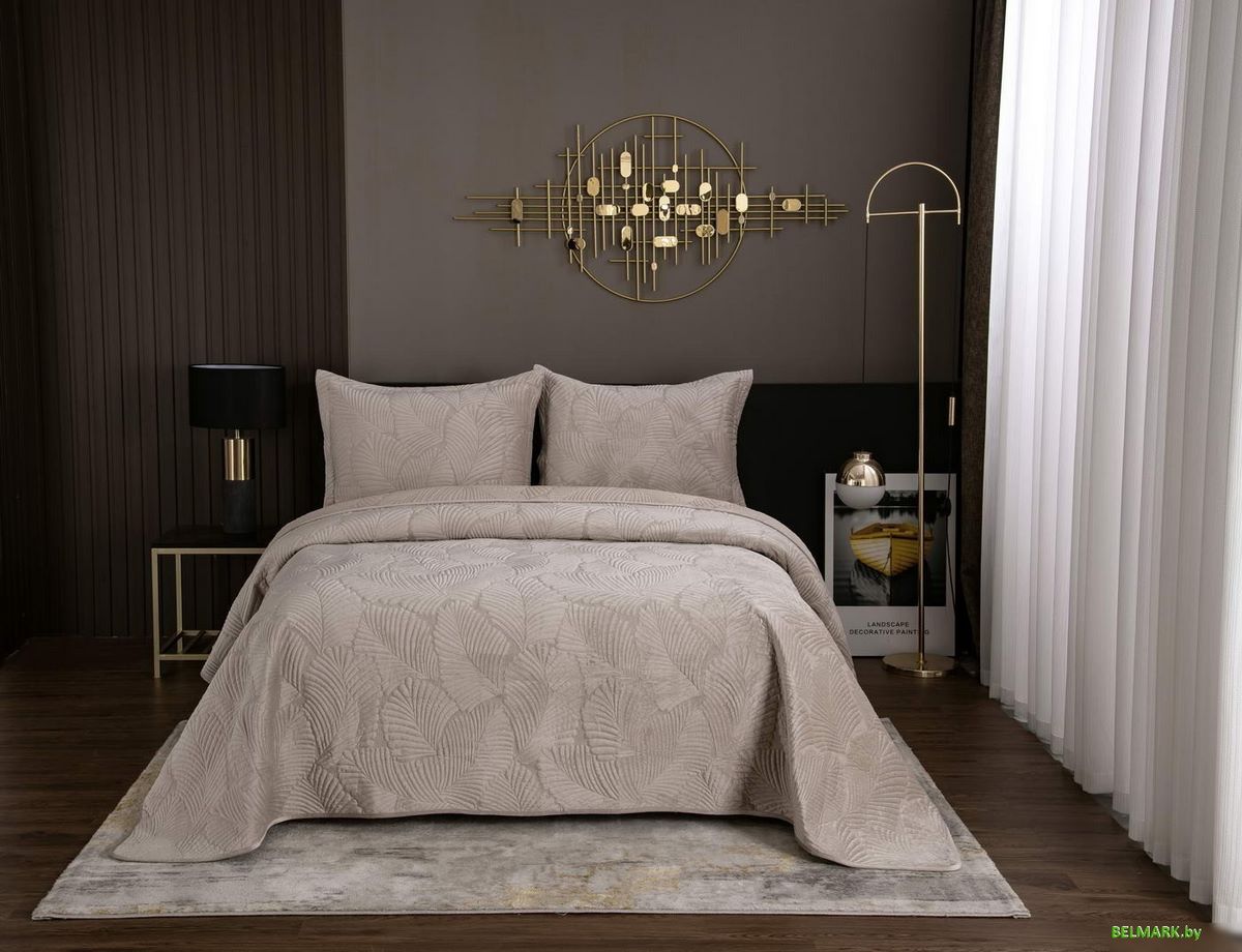 Набор текстиля для спальни Sofi De MarkO Ноэль 160x220 Пок-Нэ-160х220кр (кремовый) - фото