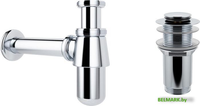 Сифон Wellsee Drainage System 182103002 (сифон, донный клапан, хром) - фото