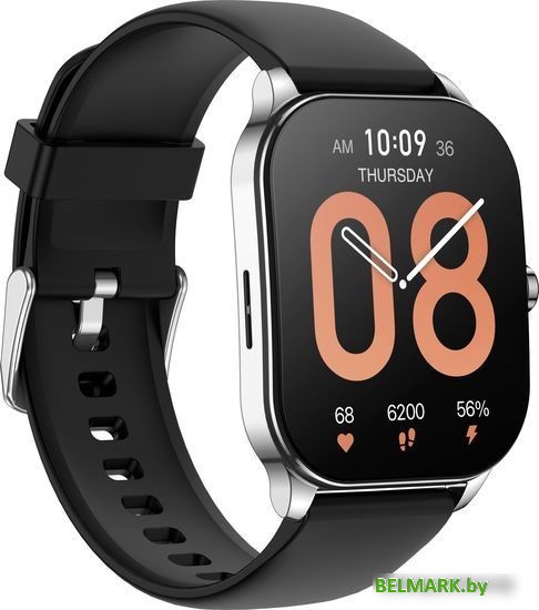 Умные часы Amazfit Pop 3S (серебристый, с силиконовым ремешком) - фото2