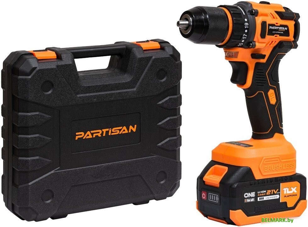 Дрель-шуруповерт Partisan AD-2180BL (с 2-мя АКБ, кейс) - фото