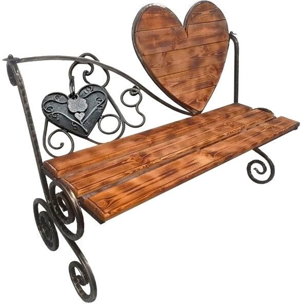 Скамейка Saniji Сердце С55 1600x450x950 - фото