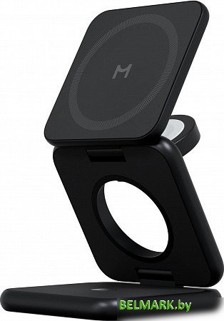 Беспроводное зарядное Magssory Fold Pro 3 в 1 WCH063 (черный) - фото