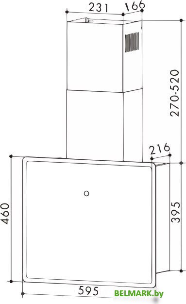 Кухонная вытяжка Exiteq EX-1466 (черный) - фото2