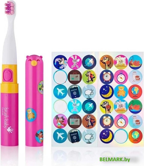 Электрическая зубная щетка Brush-Baby Go-Kidz Travel (розовый) - фото2