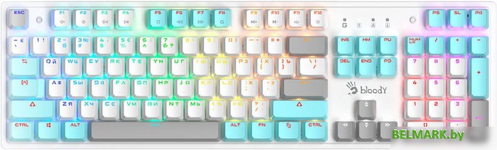 Клавиатура A4Tech Bloody S510N (белый, Bloody BLMS Red) - фото