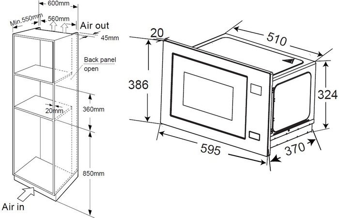 Микроволновая печь ZorG MIA211 M (белый) - фото2