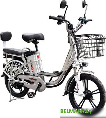 Электровелосипед AVM.Plus E-ALFA 18 (серебристый) - фото