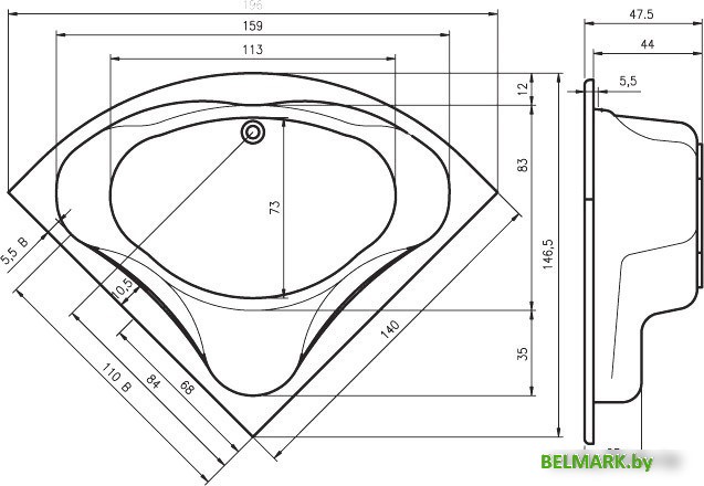Ванна Riho Neo 140x140 - фото2