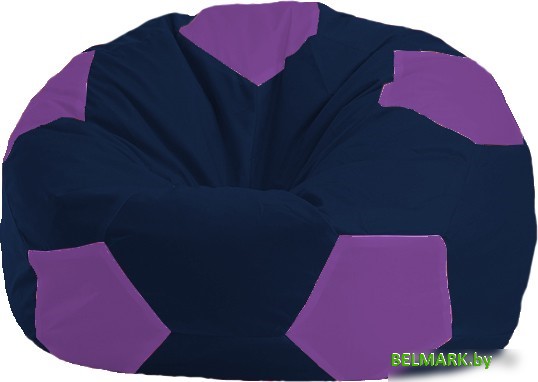 Кресло-мешок Flagman Мяч Стандарт М1.1-40 (темно-синий/сиреневый) - фото