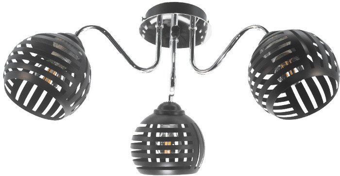 Люстра средней высоты Aitin Pro НПБ 02-3x60-102 70015/3 (черный/хром) - фото