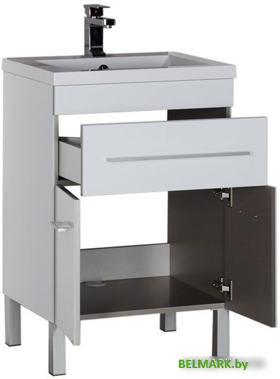 Aquanet Тумба под умывальник Верона 58 (белый, 1 ящик, 2 дверцы) - фото2