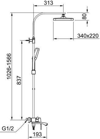 Душевая система Raglo R01.24.09 - фото2
