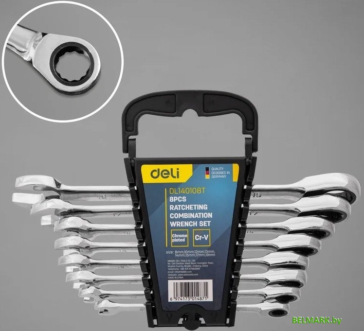 Набор ключей Deli DL140108T (8 предметов) - фото