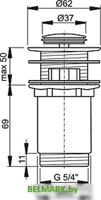 Донный клапан Alcaplast A391 - фото2