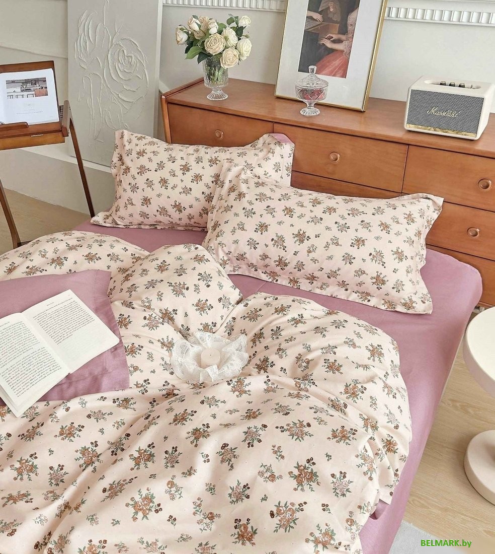 Постельное белье Реноме Евро Темно-синяя коллекция ПП 7410 (сатин) - фото