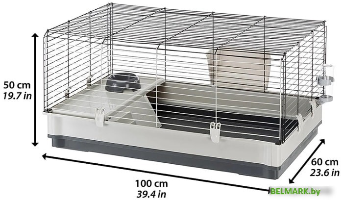 Клетка Ferplast Krolik 57071517 (серый) - фото2