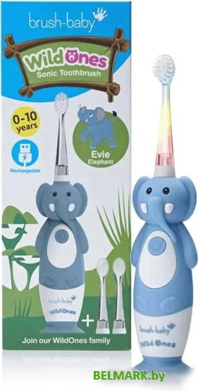 Электрическая зубная щетка Brush-Baby WildOnes Elephant - фото2