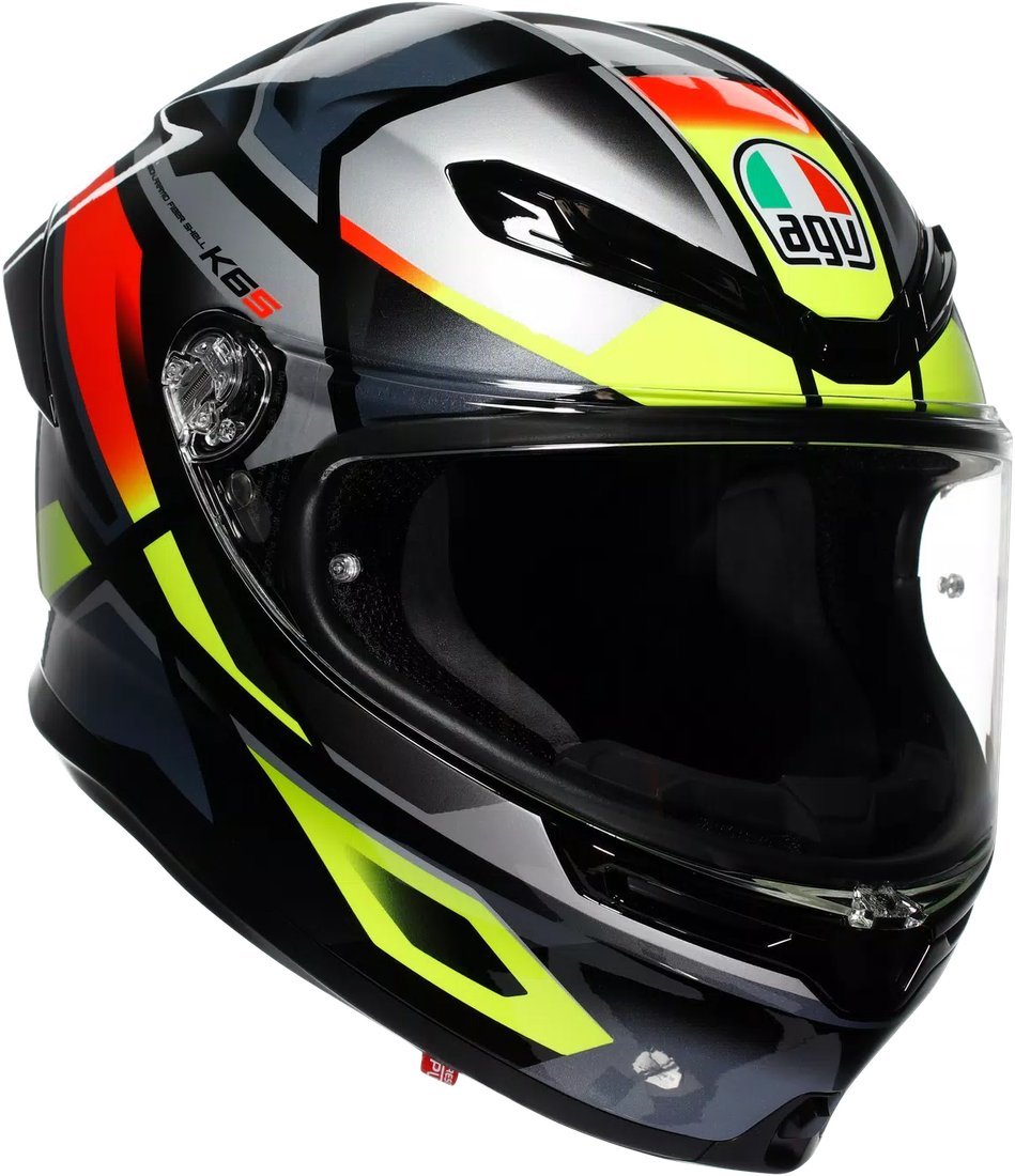 Мотошлем AGV K6 S E2206 MPLK 2118395001-026-XL (XL, Erazer Black/Red/Yellow Fluo) - фото