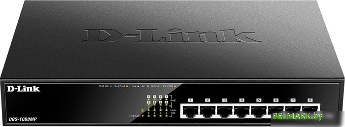 Коммутатор D-Link DGS-1008MP/B1A - фото