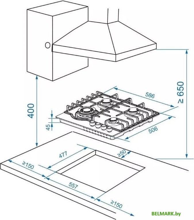 Варочная панель ZorG HAG62 FDW white - фото2
