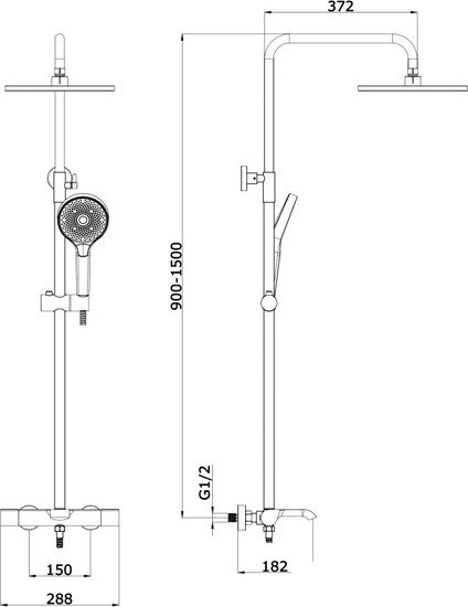 Душевая система Vieir V343562-C - фото2