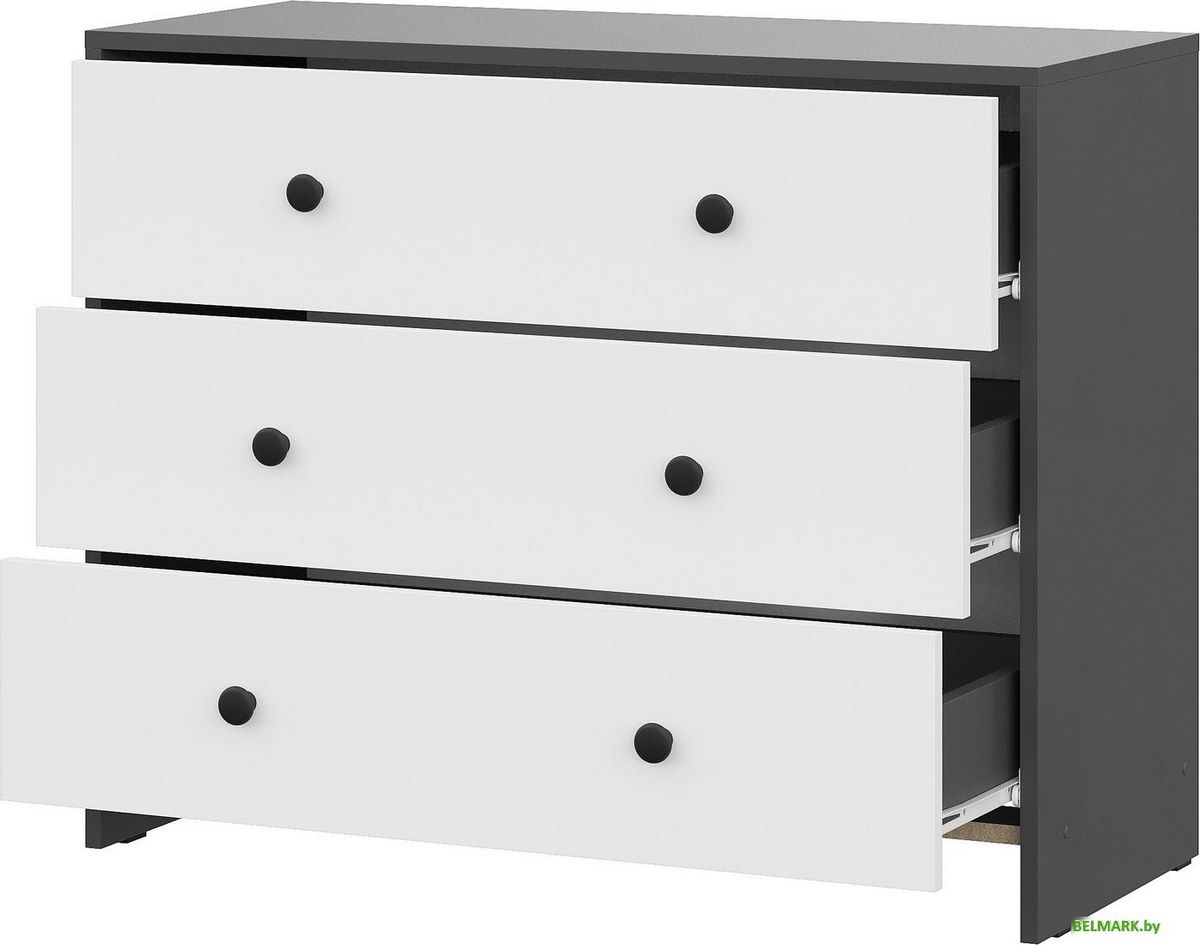Комод NN мебель Дольче 00-00113544 (графит/белый) - фото2