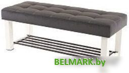 Банкетка AMC Lux 4 с полкой ткань бежевый/коричневый/коричневый 4.2Б120322 - фото