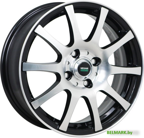 Литые диски Megami MGM-2 14x5.5" 4x98мм DIA 58.6мм ET 35мм BKF - фото