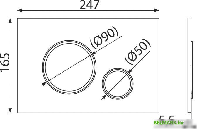 Панель смыва Alcaplast M770 (белый/хром глянцевый) - фото2