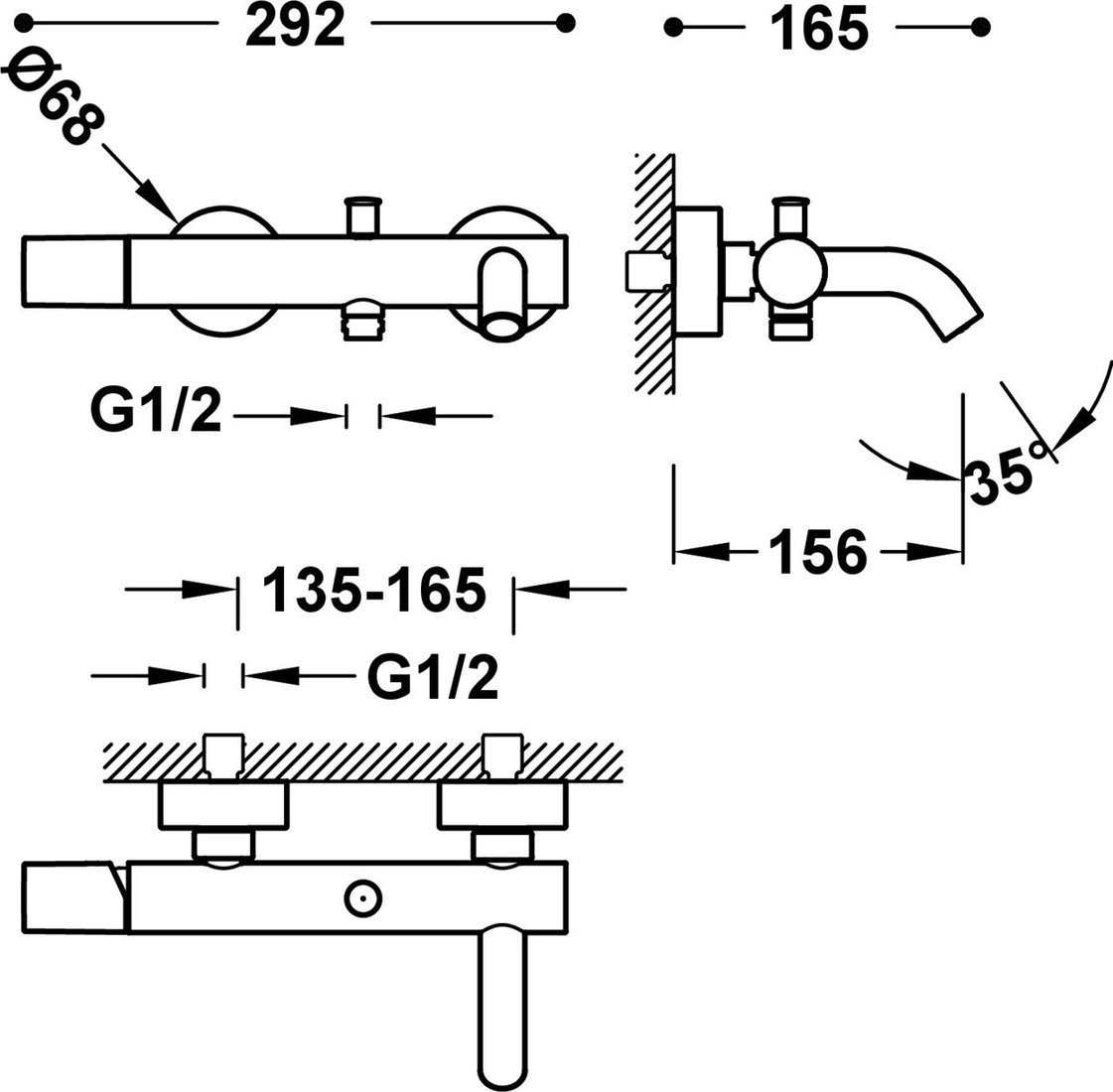 Смеситель Tres Study 26117001Or - фото2