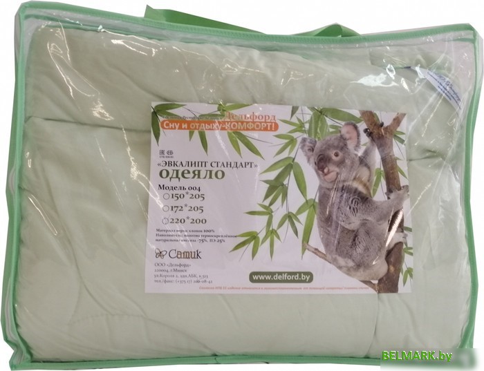 Одеяло Delford Эвкалипт Стандарт ПВХ 220x200 4ЭХЛ1-уп11 - фото