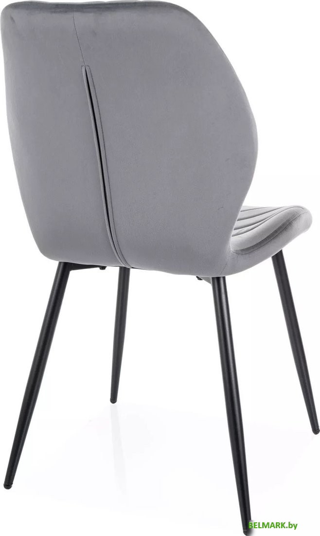 Стул Signal Mike Velvet Bluvel 14 (серый/черный) - фото2