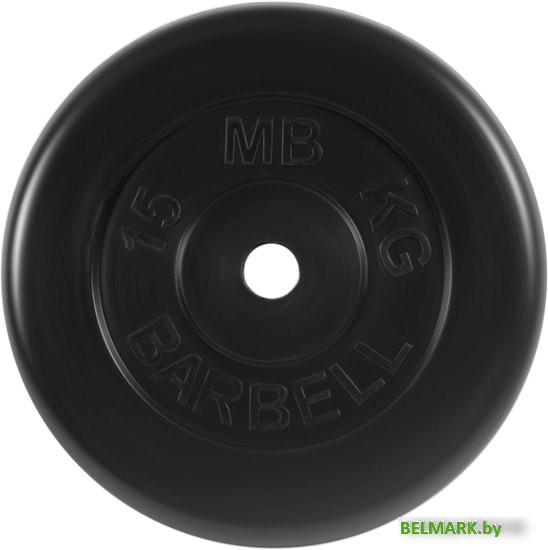 Диск MB Barbell Стандарт 31 мм (1x15 кг, черный) - фото